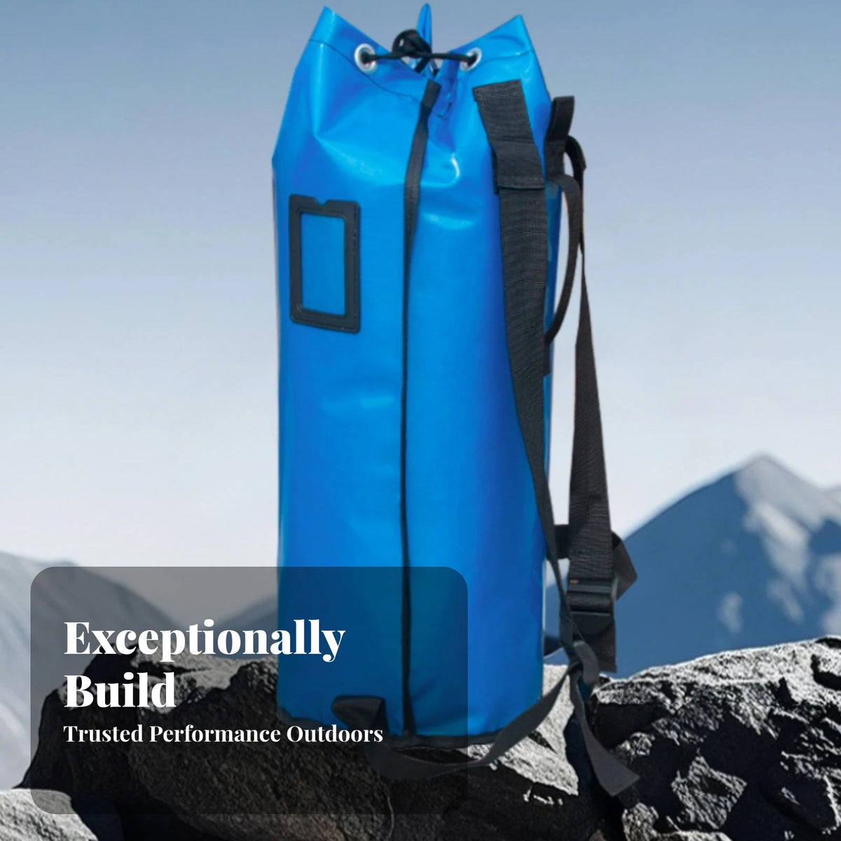Cylindrical Rope Bag Waterproof Climbing Rope Bag Gear Carrier Metal Eyelets Adjustable Backpack Straps for Climbers