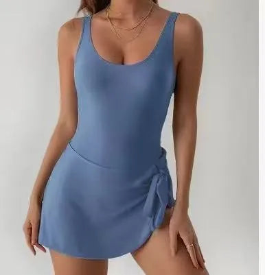 Women's Floral Swimwear with Side-Tie Wrap Skirt