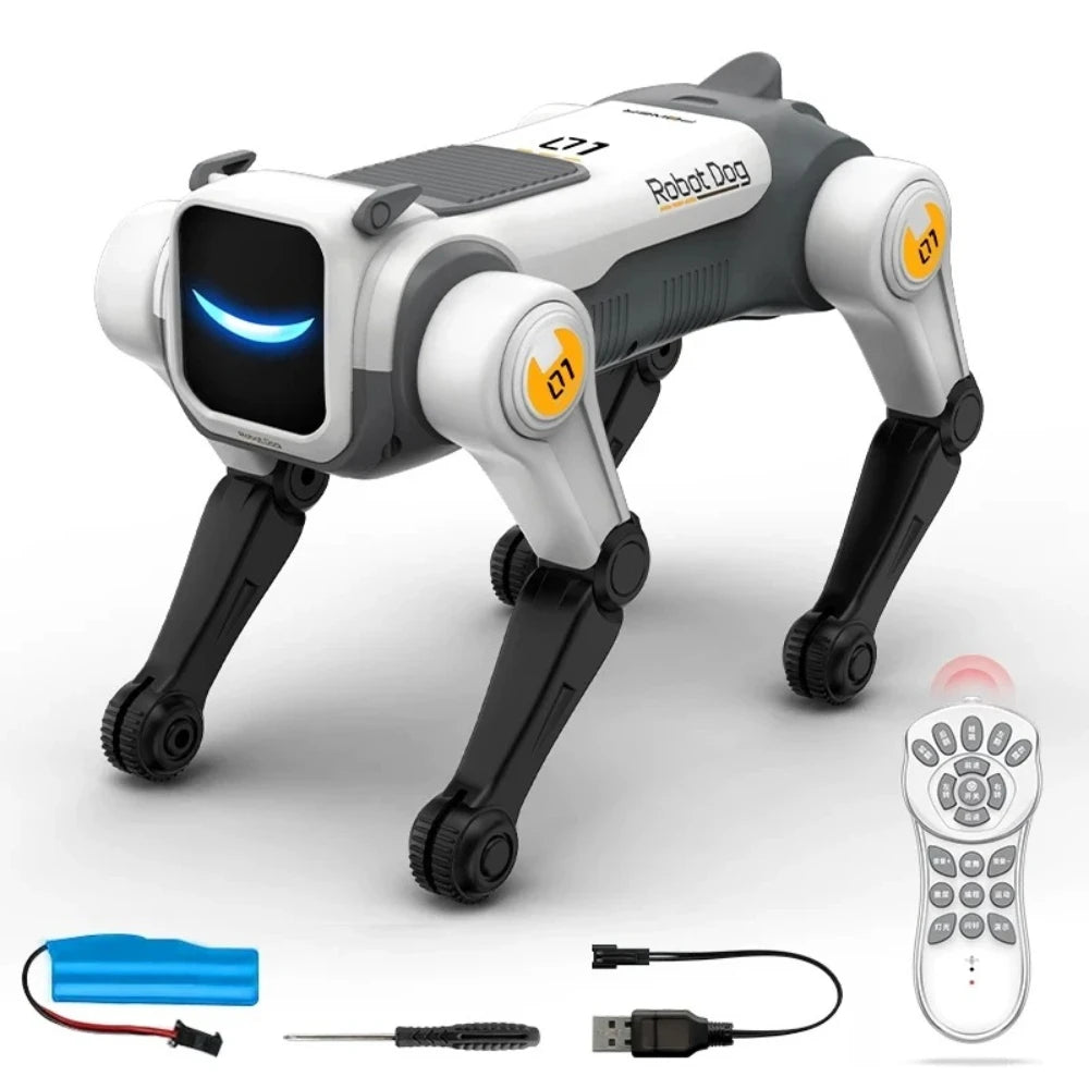 Smart Remote Controlled Robot Dog Simulated Mechanical Dog Toy Voice Command Electric Interactive Toy Birthday Holiday Gift