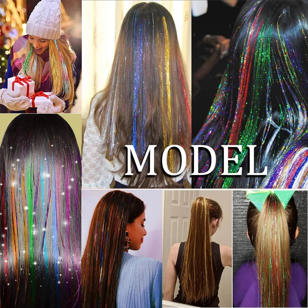 48-Inch Sparkle Hair Tinsel Kit
