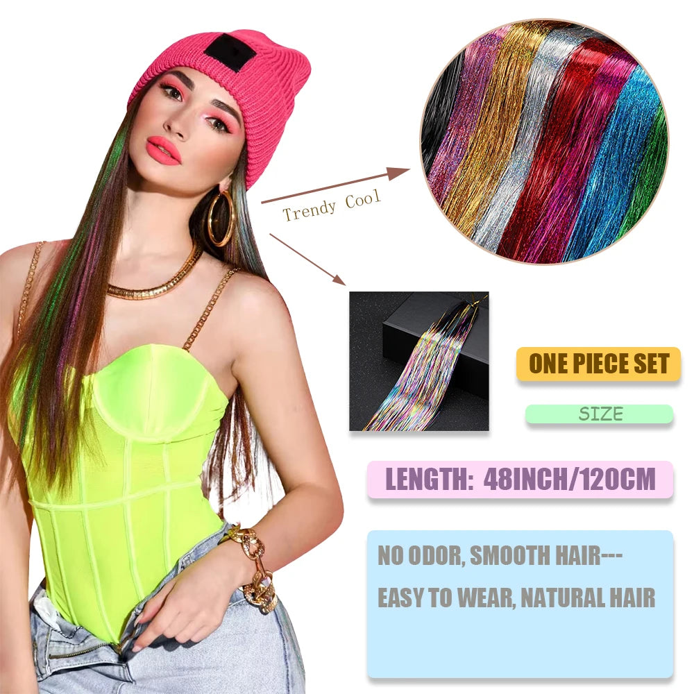 48-Inch Sparkle Hair Tinsel Kit