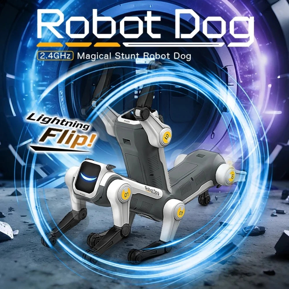 Smart Remote Controlled Robot Dog Simulated Mechanical Dog Toy Voice Command Electric Interactive Toy Birthday Holiday Gift