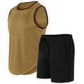 2026 Summer New Men's Fashionable Breathable Speed Drying Sleeveless Round Neck T-shirt Set Outdoor Running Sportswear