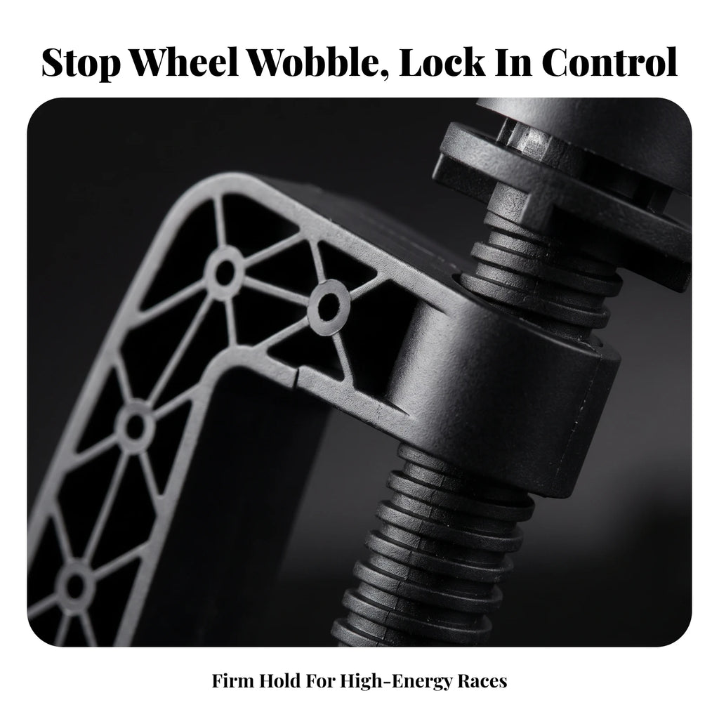 Steering Wheel Clamp with Adjustment Screw Adjustable Steering Wheel Clamp Hardware Non-Slip Compact for Sim Racers, Racing Rigs