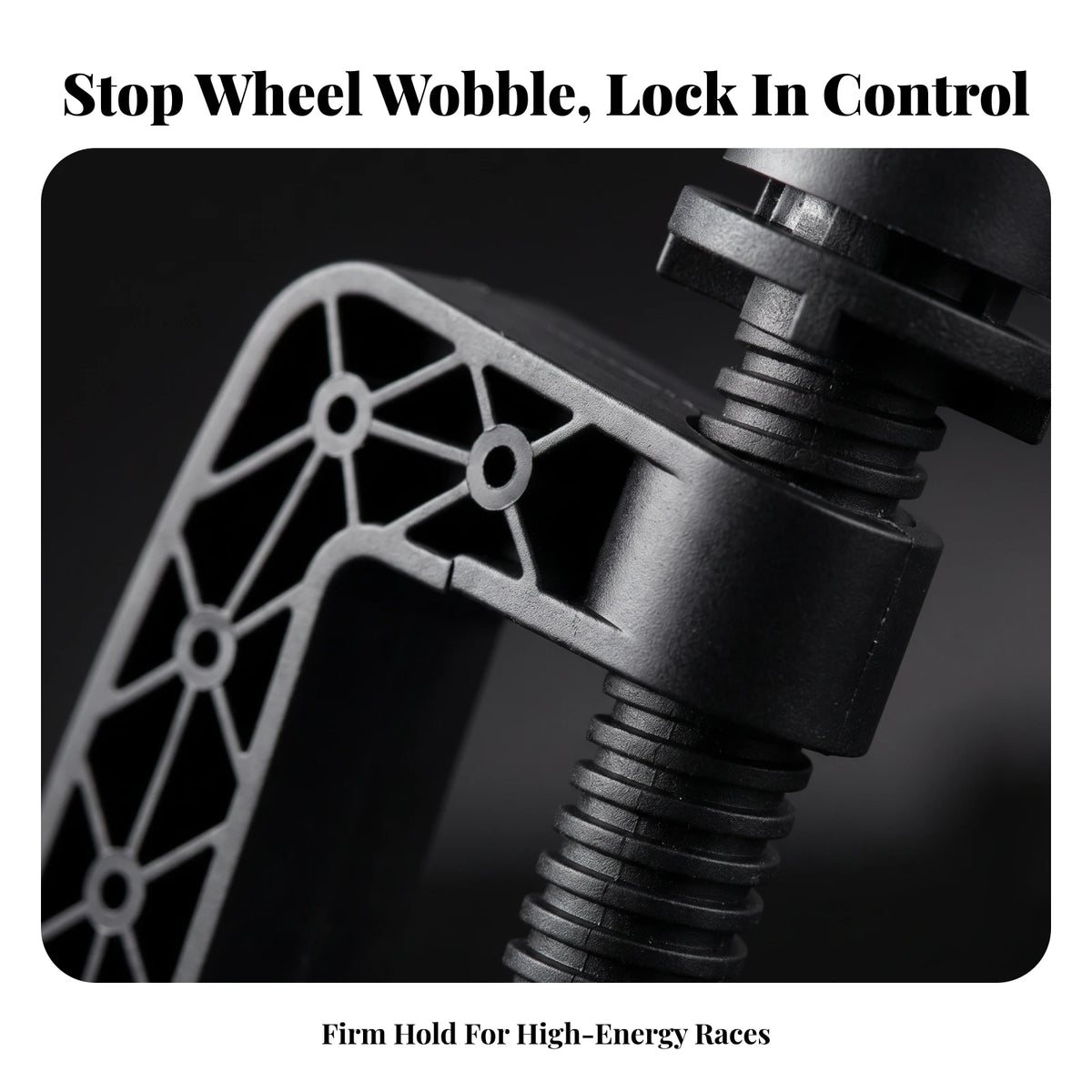 Steering Wheel Clamp with Adjustment Screw Adjustable Steering Wheel Clamp Hardware Non-Slip Compact for Sim Racers, Racing Rigs