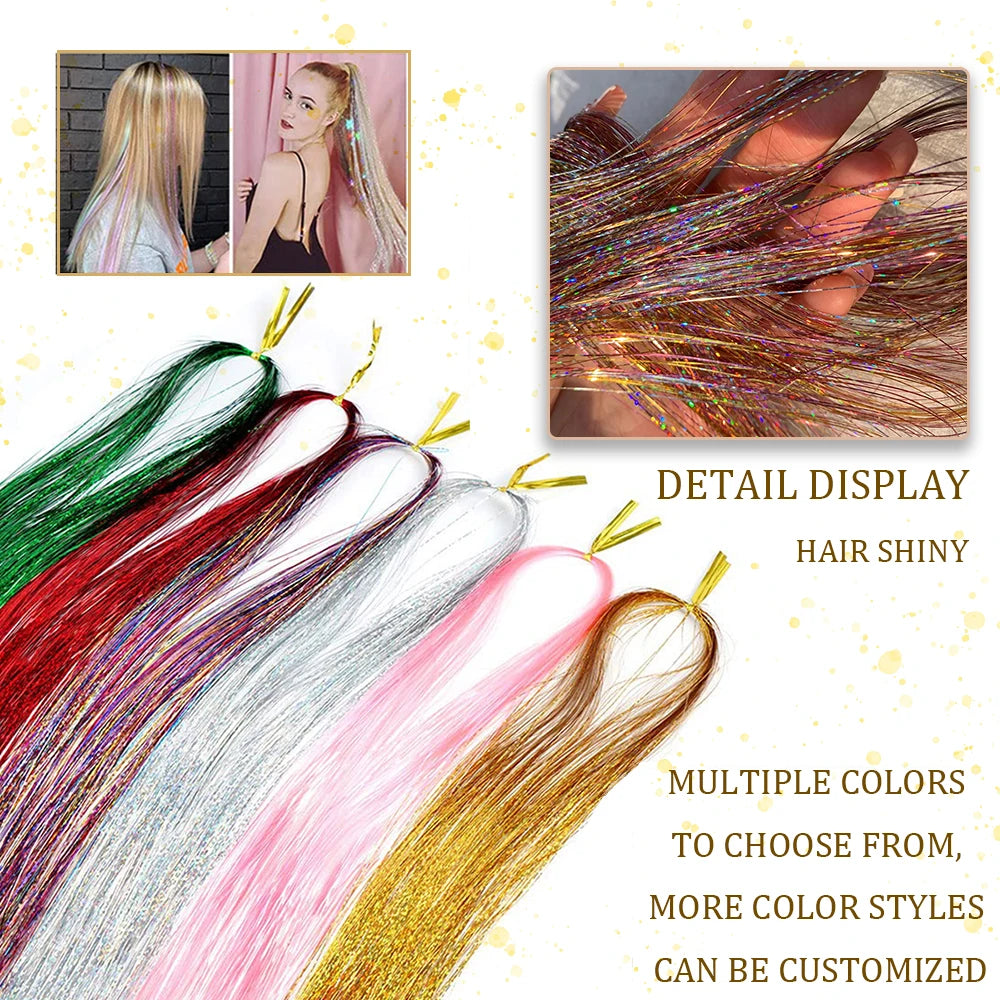 48-Inch Sparkle Hair Tinsel Kit