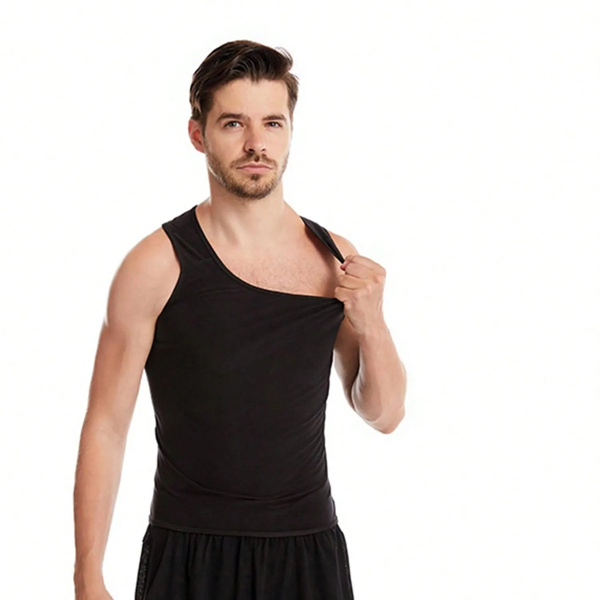 Sauna Shirt for Men, Short Sleeve Sauna Sweat Body Shaper Mens Sauna Vest Gym Exercise Tank Top