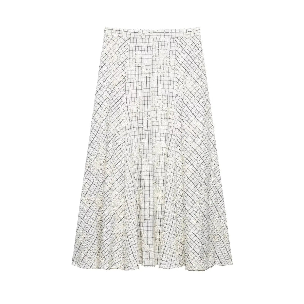 TFAFXY 2026 Summer Bow Plaid Embroidered Blouse Women Sets A-line Midi Long Skirt Suits Y2K